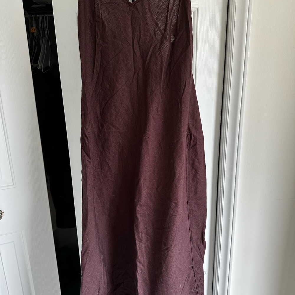 Forever 21 Burgundy Maxi Slip Dress